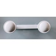 Porte manteau 2 patères blanc