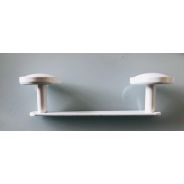 Porte manteau 2 patères blanc