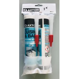 Lot de 2 Mastic silicone neutre blanc