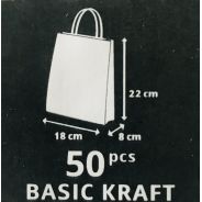 Lot de 50 sacs basic kraft
