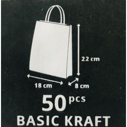 Lot de 50 sacs basic kraft