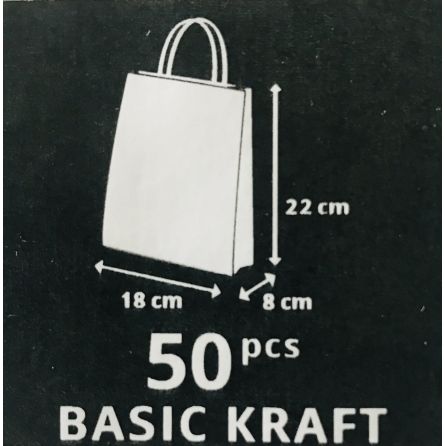 Lot de 50 sacs basic kraft