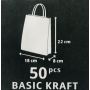 Lot de 50 sacs basic kraft