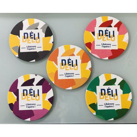 Lot de 10 sous verres colorés