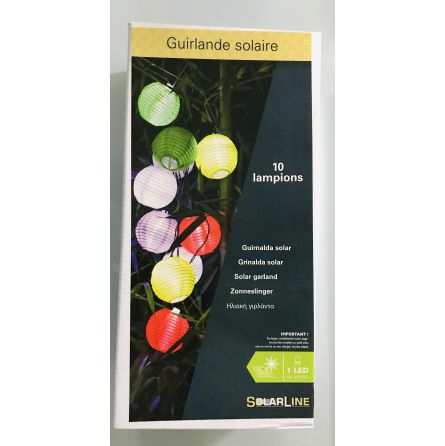 Guirlande solaire 10 lampions