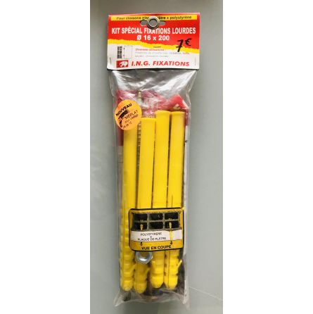 Kit spécial pour fixations lourdes - Diam 16x200mm