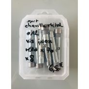 8 chevilles métal + vis inox M10x70mm