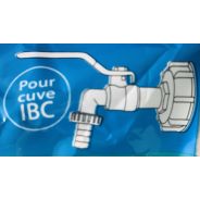 Ecrou + Robinet chromé + Embout tuyau d'arrosage 