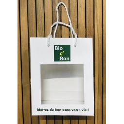 Lot de 10 sacs blancs avec fenêtre