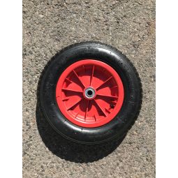 ROUE DE BROUETTE- Alésage 16mm - roue gonflable- 3.50x8