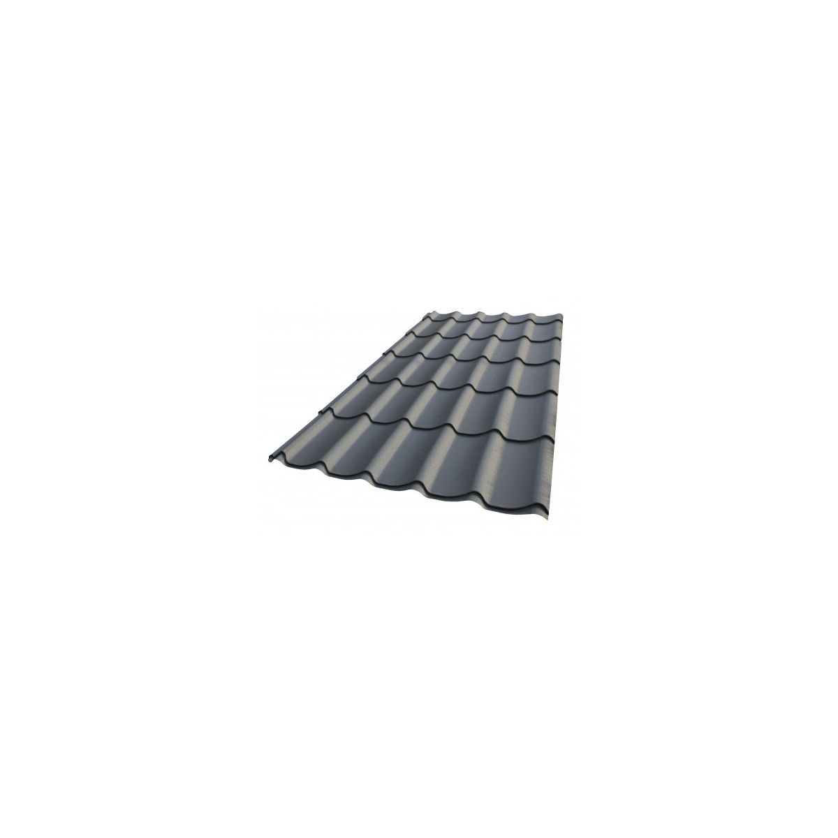 Tôle imitation tuile - Anti condensation - Ral 7016 (gris) - Longueur 4m