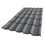 Tôle imitation tuile - Anti condensation - Ral 7016 (gris) - Longueur 3m