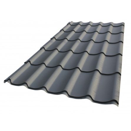 Tôle imitation tuile - Ral 7016 (gris) - Longueur 3m