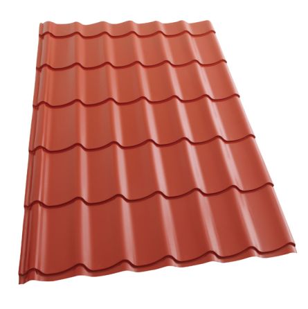 Tôle imitation tuile - Ral 8004 (rouge orangé) - Longueur 3m