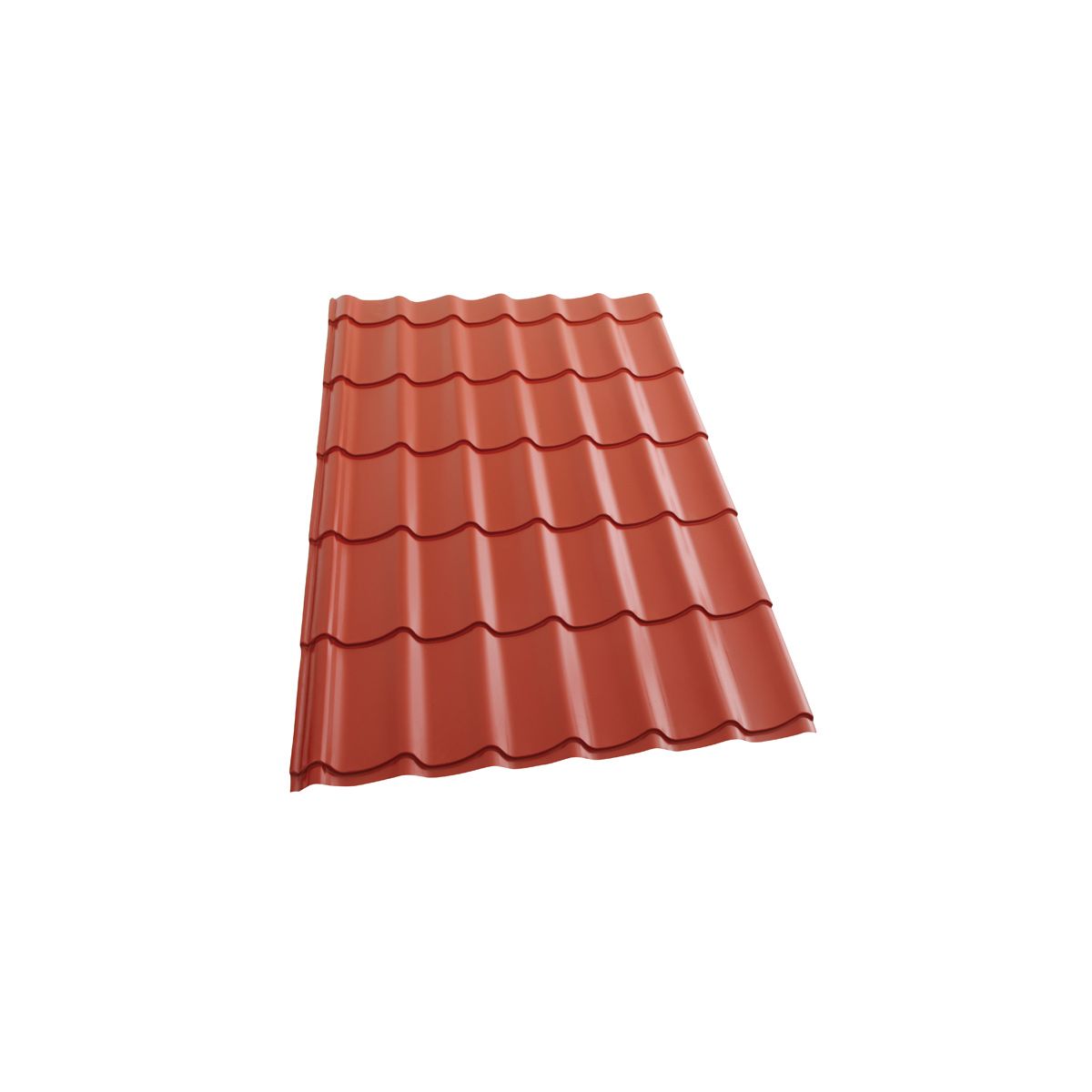 Tôle imitation tuile - Ral 8004 (rouge orangé) - Longueur 3m