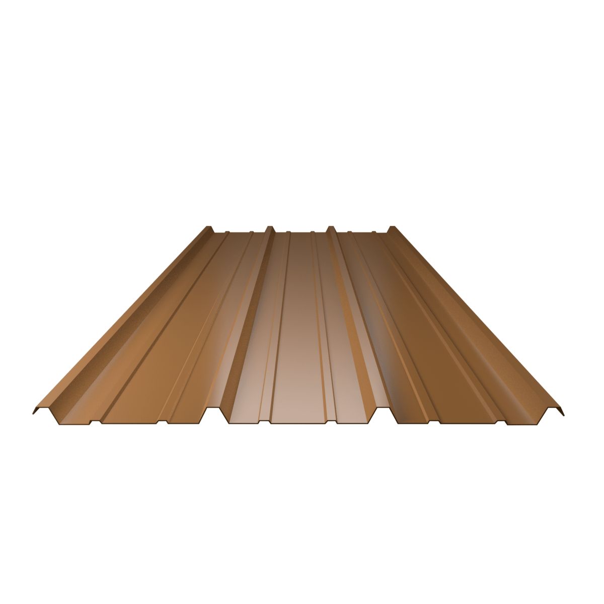 Tôle de toiture acier galvanisée - Ral 8014 (brun sépia) - Longueur 3m