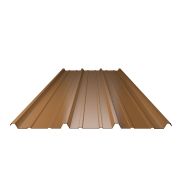 Tôle de toiture acier galvanisé - Ral 8014 (brun sépia) - Longueur 4m