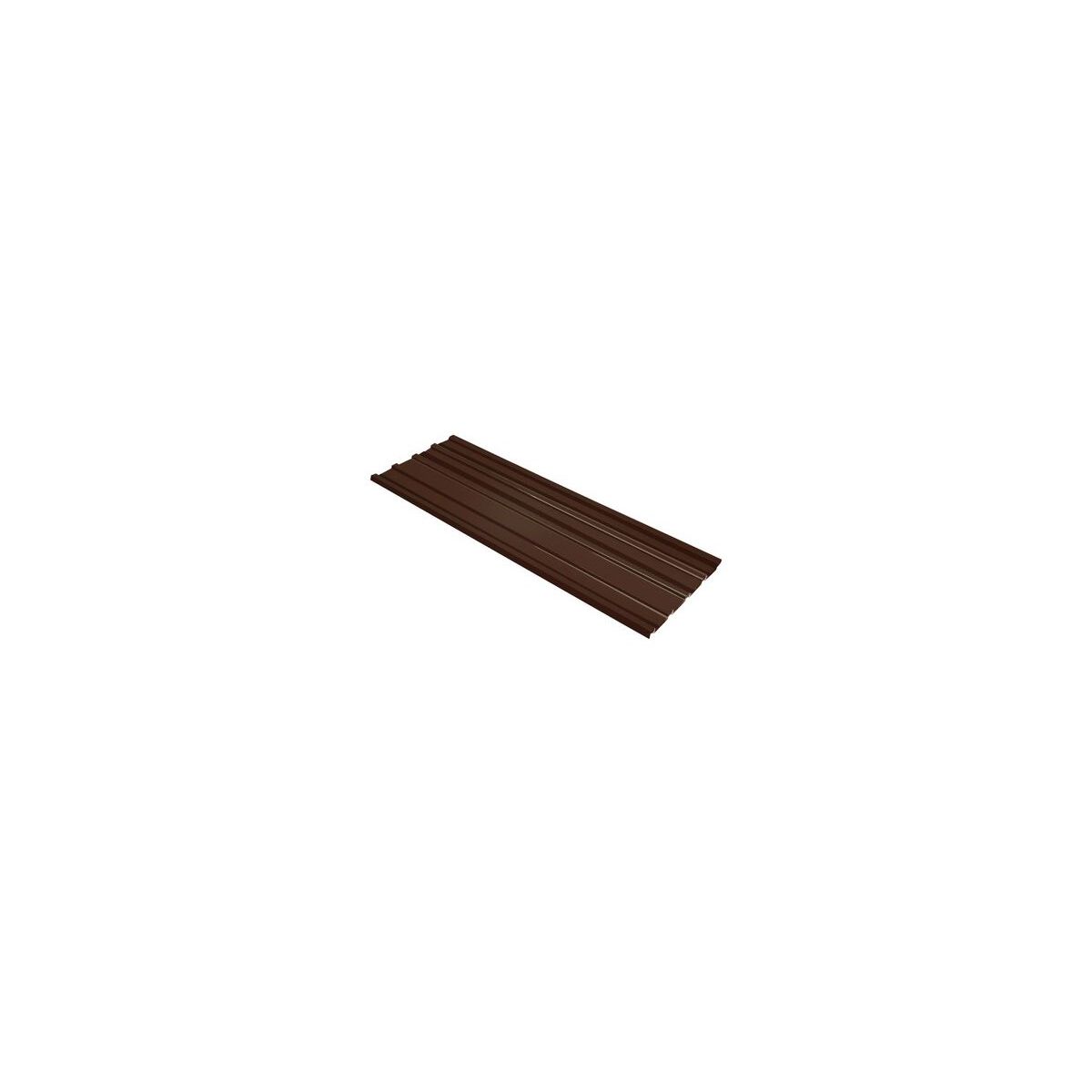 Tôle de toiture acier galvanisé - Ral 8019 (brun chocolat) - Longueur 4m