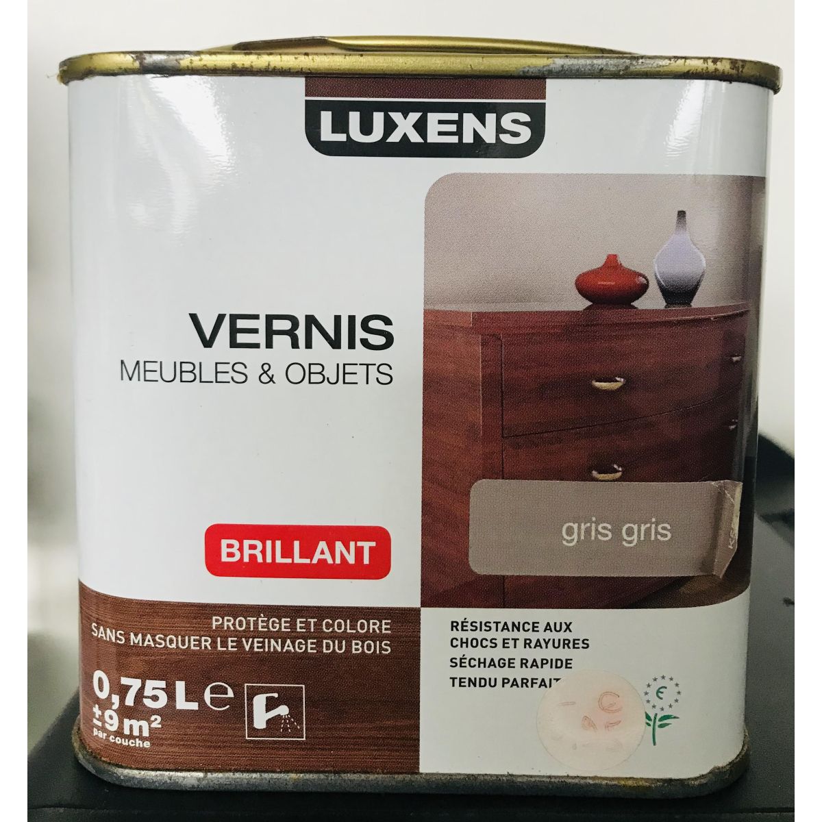 Vernis brillant gris gris 0.75L
