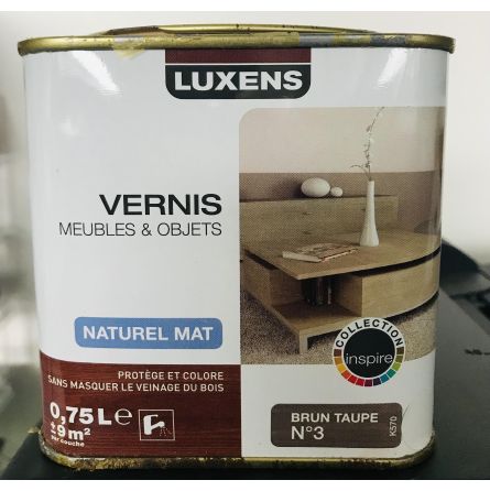 Vernis mat brun taupe 0.75L
