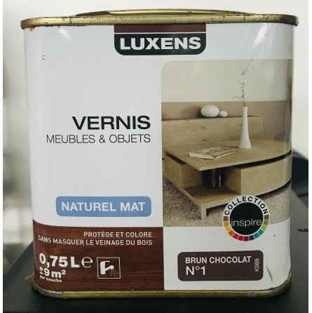 Vernis mat brun chocolat 0.75L