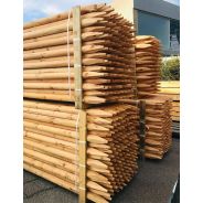 Piquet bois épointé en pin - Hauteur 1.60m