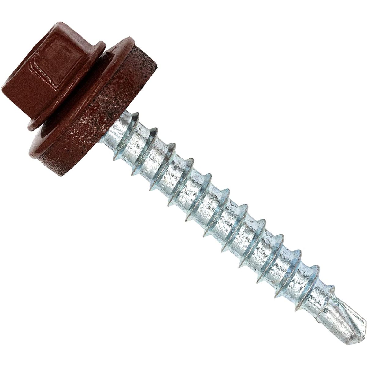 Lot de 100 vis de couture autoperforantes - Ral 8004 (brun cuivré)