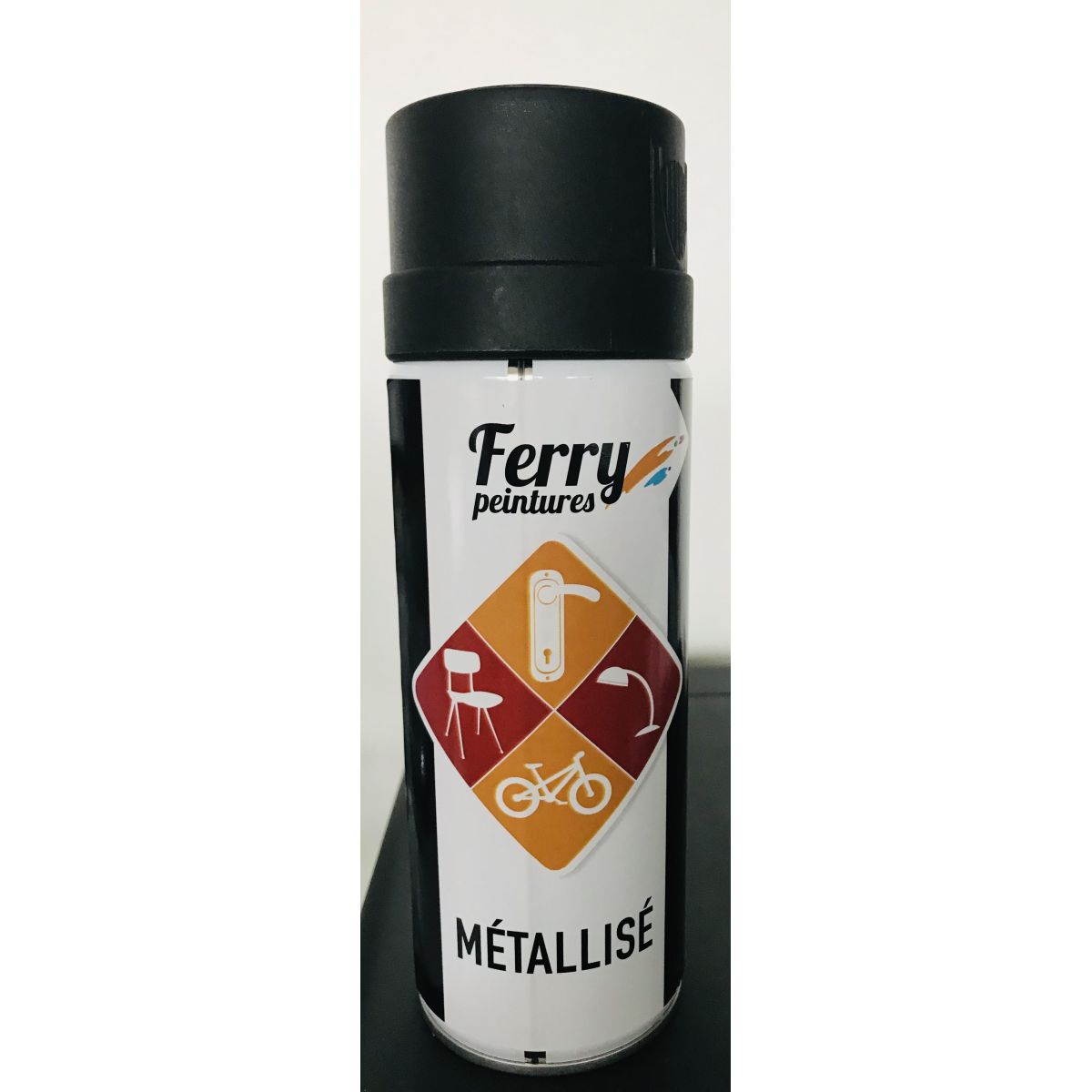 Peinture métallisée Rouge effet diamant 400ml