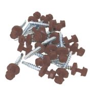 Lot de 100 vis de couture autoperforantes - Ral 8004 (brun cuivré)