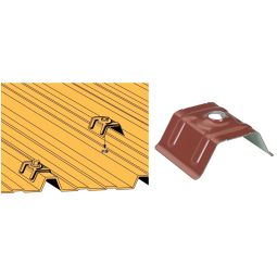 Lot de 100 cavaliers d'étanchéité - Ral 8012 (brun rouge)