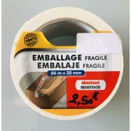 Adhésif Spécial "Emballage fragile" 66m x 50mm