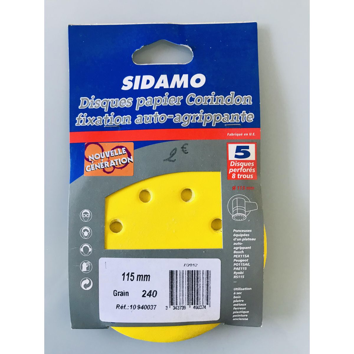 Disques papier Corindon diam 115mm
