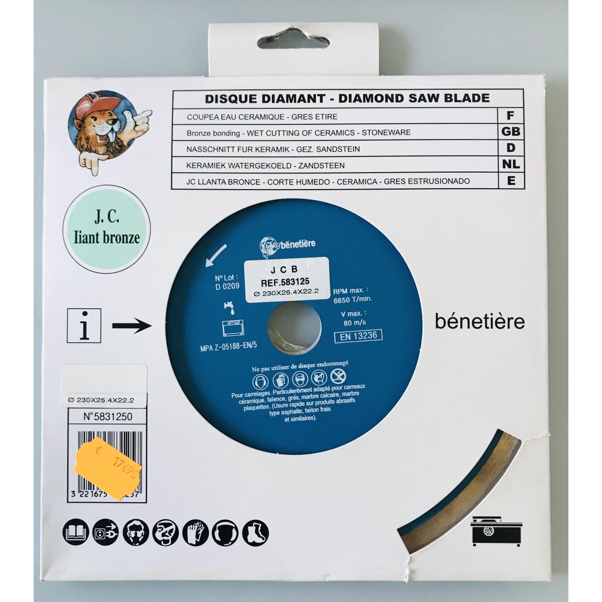 Disque diamant céramique et grès étiré 