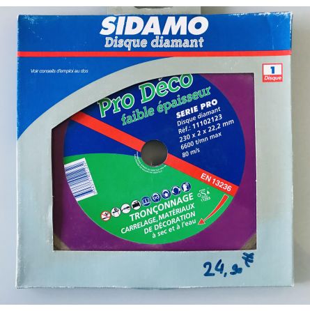 Disque diamant Diam 230mm