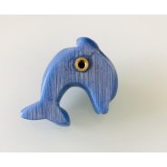 Bouton Modèle dauphin bleu
