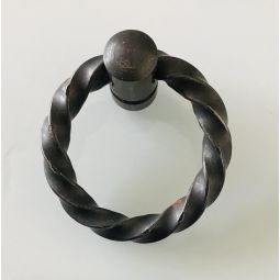 Anneau torsadé noir