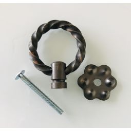 Anneau torsadé noir