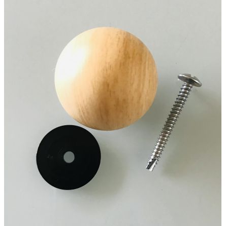 Bouton rond Couleur bois clair