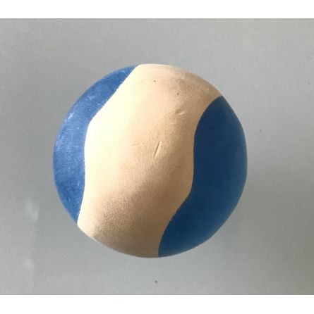 Bouton rond en bois bleu