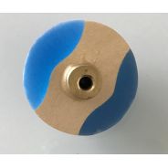 Bouton rond en bois bleu