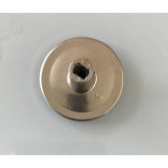 Bouton Alu gris argenté