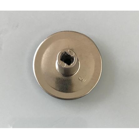 Bouton Alu gris argenté