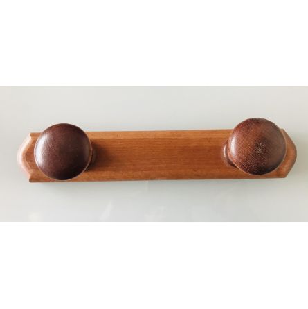 Porte manteau 2 patères bois 