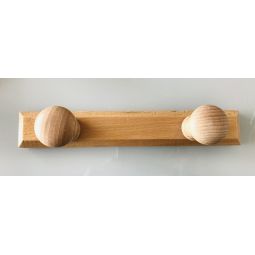 Porte manteau 2 patères bois clair 