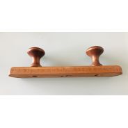 Porte manteau 2 patères bois 
