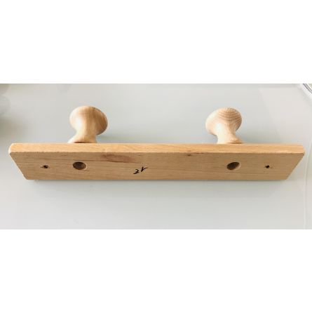 Porte manteau 2 patères bois clair 