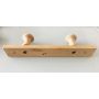 Porte manteau 2 patères bois clair 