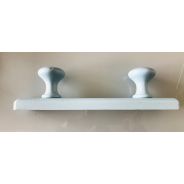 Porte manteau 2 patères bois bleu