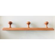 Porte manteau 3 patères bois foncé