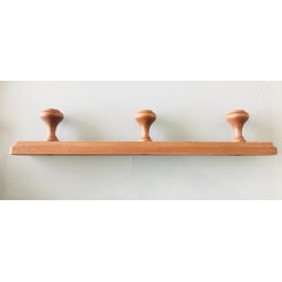 Porte manteau 3 patères bois foncé